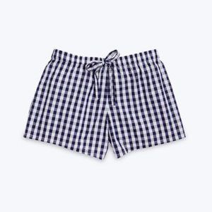 Sleepy Jones Paloma Pajama Short Navy Gingham
